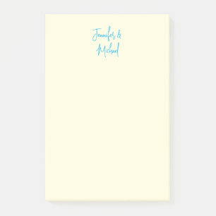 Professional minimalist calligraphy name post-it notes