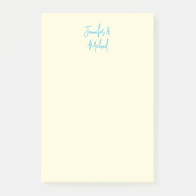 Professional minimalist calligraphy name post-it notes (Front)