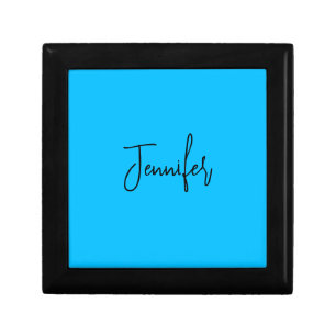 Professional minimalist calligraphy name sky blue gift box