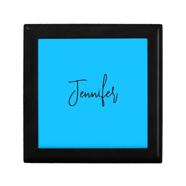 Professional minimalist calligraphy name sky blue gift box (Front)