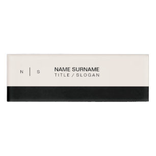 Professional Minimalist Clean Layout Modern Chic Name Tag