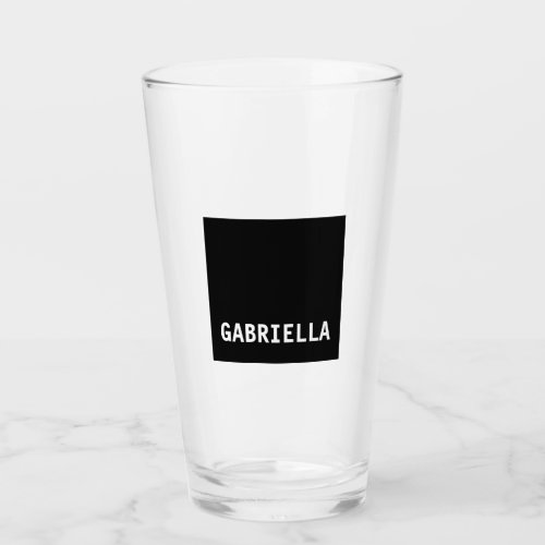 Professional minimalist custom name black white glass
