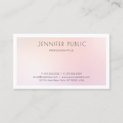 Professional Minimalist Design Elegant Luxury Business Card
