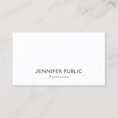 Professional Minimalist Design Sophisticated Plain Business Card