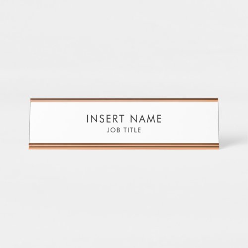 Professional Minimalist Desk Name Plate