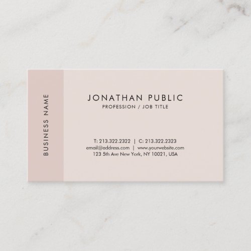 Professional Minimalist Elegant Colors Simple Chic Business Card