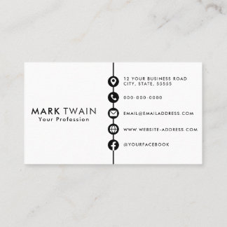 Professional Minimalist Elegant Custom Logo Icons Business Card