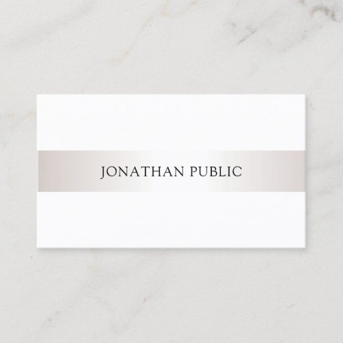 Professional Minimalist Elegant Design Chic Plain Business Card