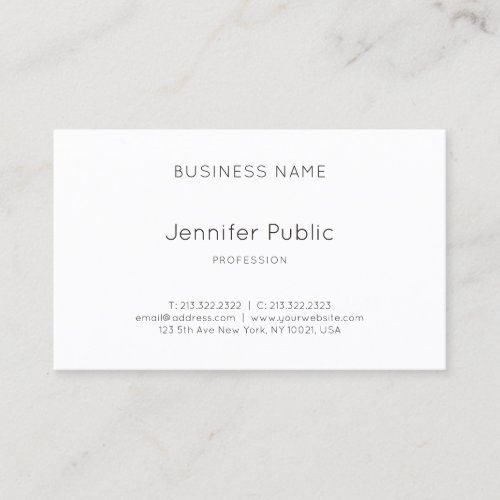 Professional Minimalist Elegant Design Modern Business Card