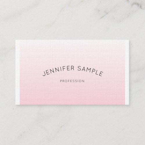 Professional Minimalist Elegant Design Pink Luxury Business Card