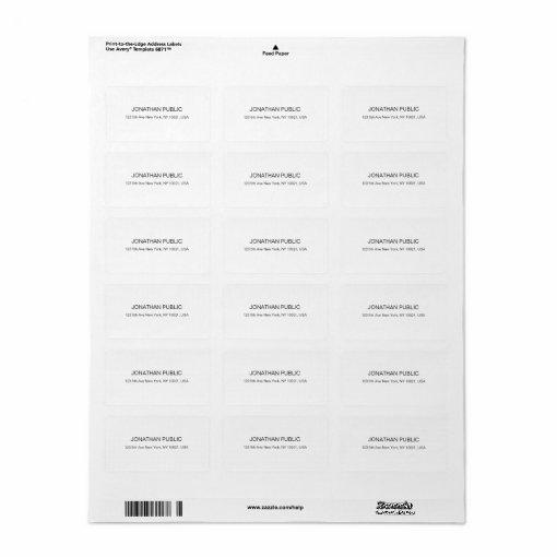 Professional Minimalist Elegant Template Address Label | Zazzle