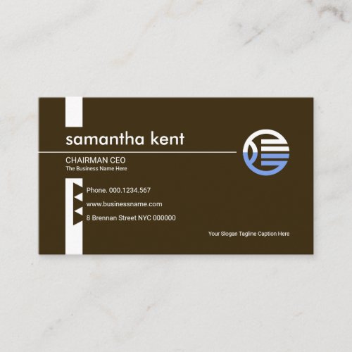 Professional Minimalist Exquisite Brown CEO Business Card