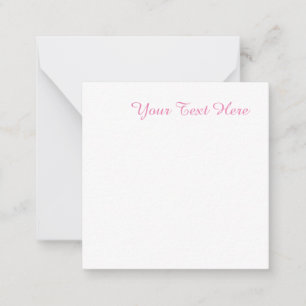 Professional minimalist feminine pink note card