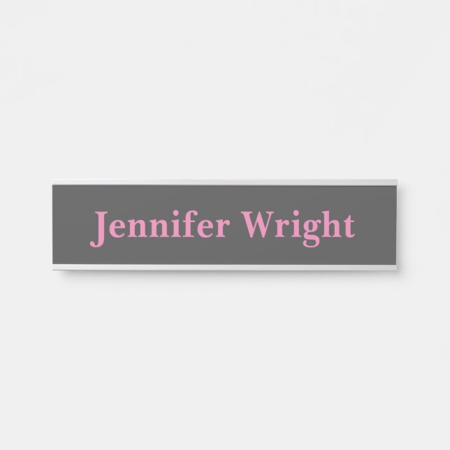 Professional minimalist feminine plain classical door sign (Front)