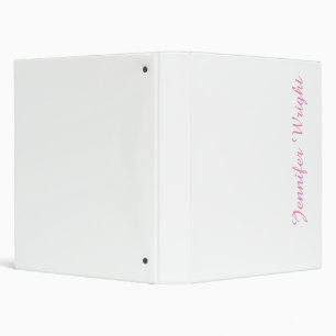 Professional minimalist feminine plain elegant 3 ring binder