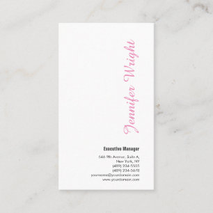 Professional minimalist feminine plain elegant business card