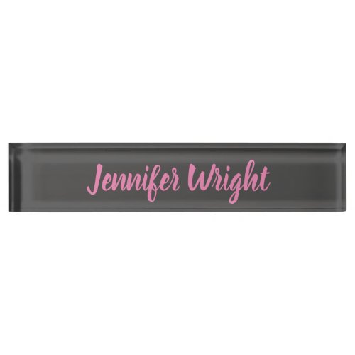 Professional minimalist feminine plain elegant desk name plate