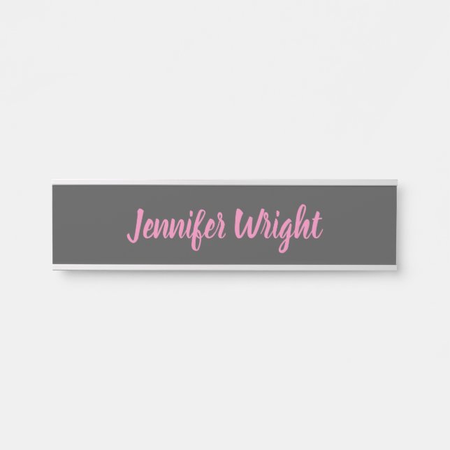 Professional minimalist feminine plain elegant door sign (Front)