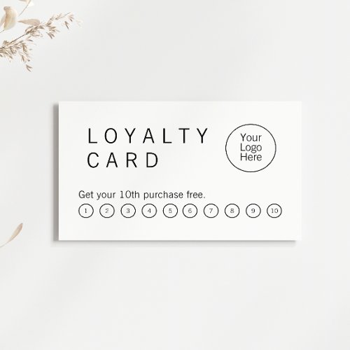Professional Minimalist Flat Loyalty Card