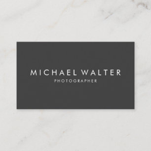 Professional Minimalist Gray Business Card