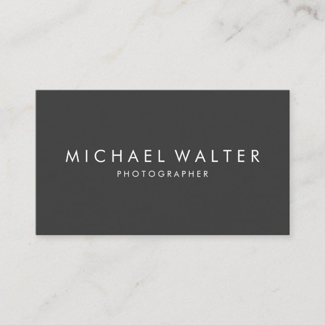 Professional Minimalist Gray Business Card (Front)