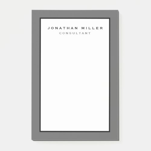 Professional Minimalist Gray  Name Notes