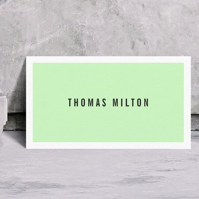 Professional Minimalist Green White Consultant Business Card (Creator Uploaded)