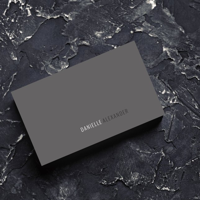 Professional Minimalist Grey Business Card (Creator Uploaded)