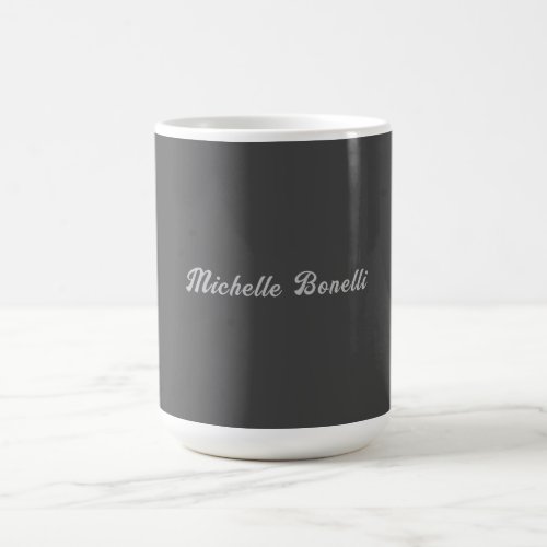 Professional Minimalist Grey Modern Calligraphy Coffee Mug