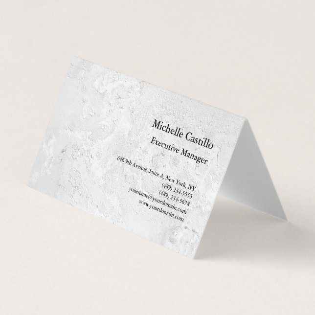 Professional Minimalist Grey Wall  Business Card (Front)