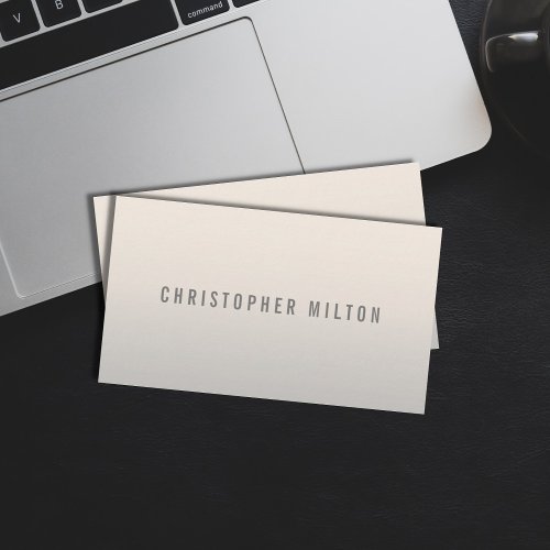 Professional Minimalist Grey White Consulant Business Card