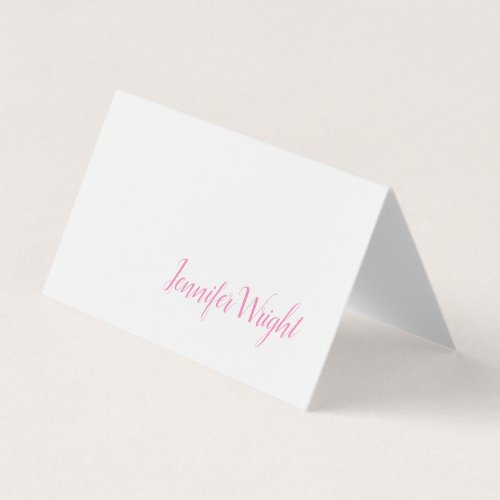 Professional minimalist handwriting feminine business card