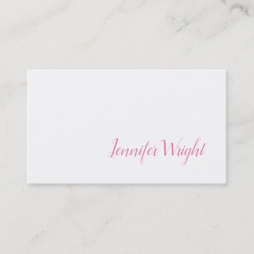 Professional minimalist handwriting feminine business card