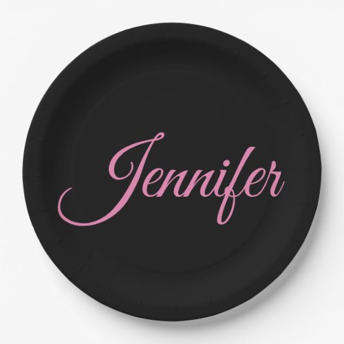 Professional minimalist handwriting feminine paper plates