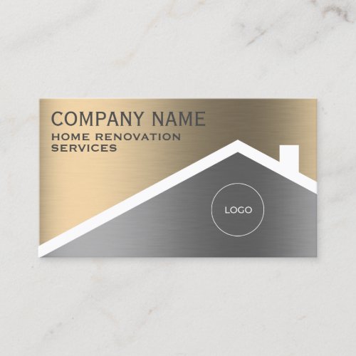 Professional minimalist house roof  business card