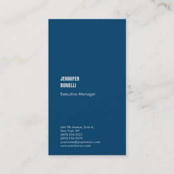 Professional Minimalist Indigo Dye & Azure Blue Business Card by hizli_art at Zazzle