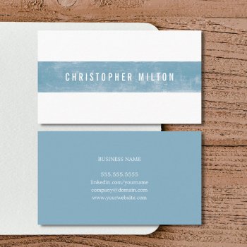 Professional Minimalist Ligh Blue White Consultant Business Card by pro_business_card at Zazzle