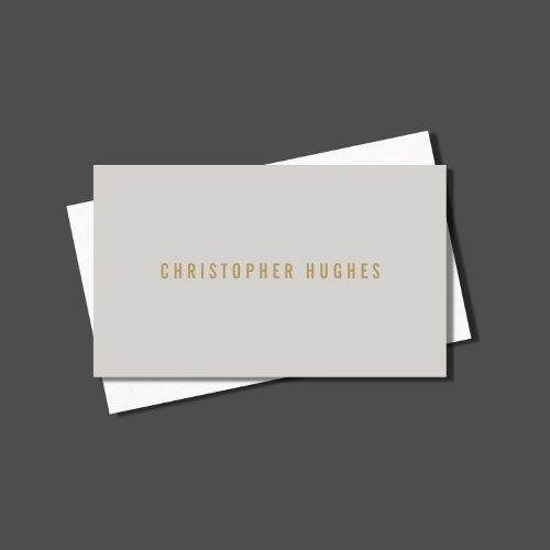 Professional Minimalist Light Grey Consultant Business Card