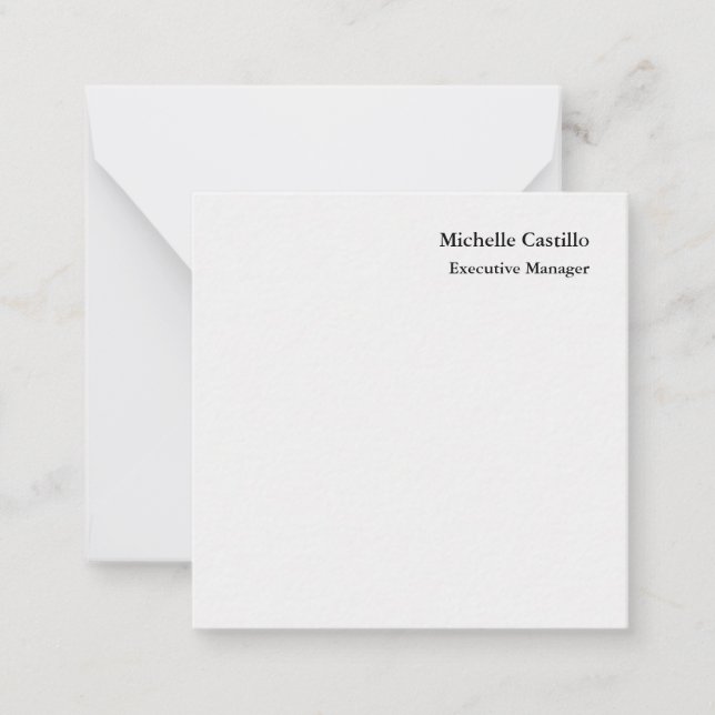 Professional Minimalist Light Grey Note Card (Front)