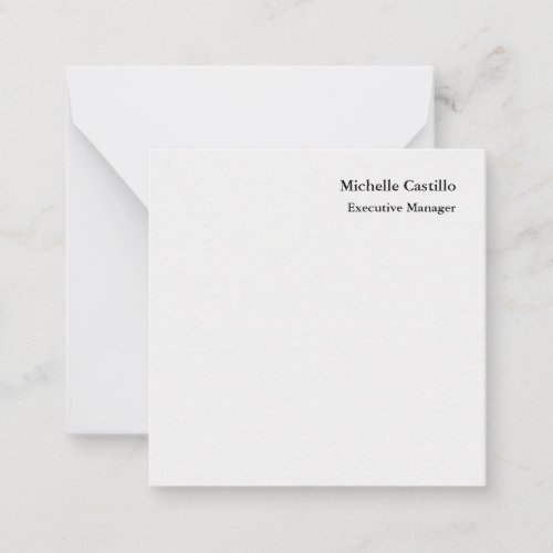 Professional Minimalist Light Grey Note Card