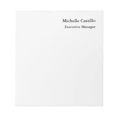 Professional Minimalist Light Grey  Notepad