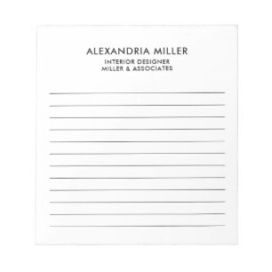 Professional Minimalist Lined Notepad