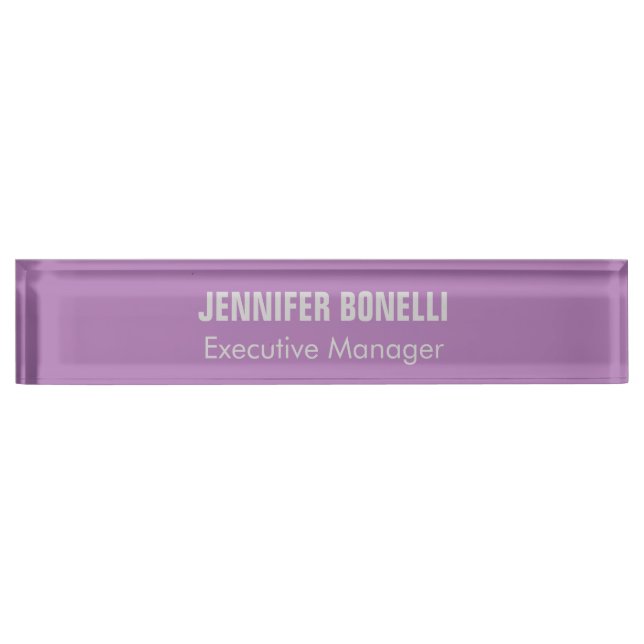 Professional minimalist modern add your name desk name plate (Front)