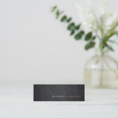 Professional Minimalist Modern Black Chalkboard Mini Business Card (Standing Front)