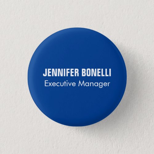 Professional minimalist modern blue add your name button