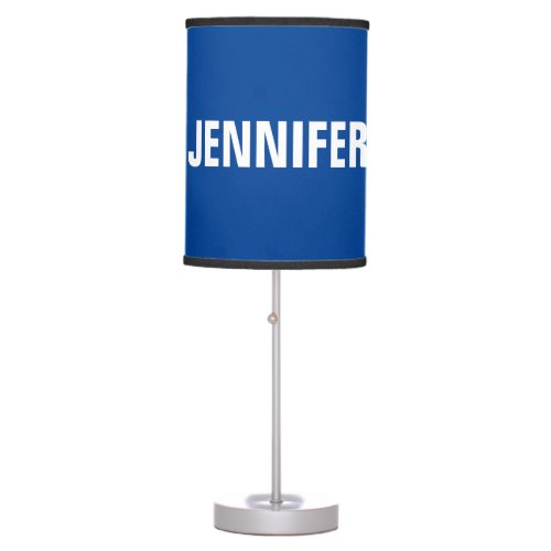 Professional minimalist modern blue add your name table lamp