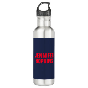 Professional minimalist modern blue red stainless steel water bottle