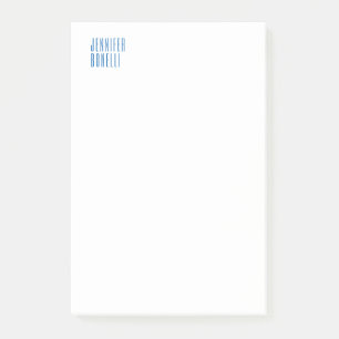 Professional minimalist modern blue white post-it notes