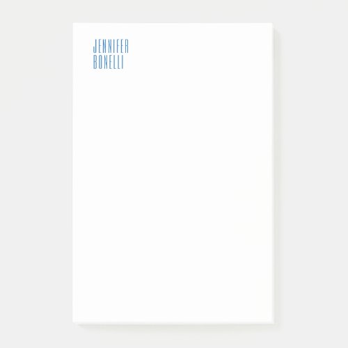 Professional minimalist modern blue white post_it notes