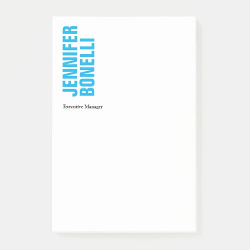 Professional minimalist modern bold blue white post_it notes